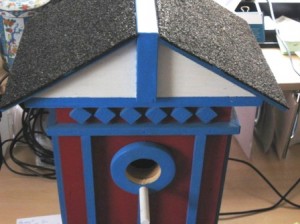 Temple Birdhouse with Shingle Roof